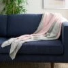 Elowen Throw Blanket - Grey/Pink - 50" X 60" - Safavieh