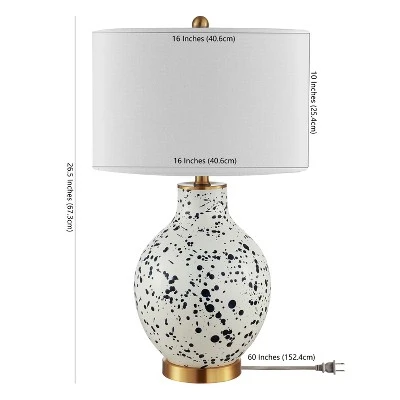 Krew Glass Table Lamp - White/Navy Blue - Safavieh 4 Krew Glass Table Lamp - White/Navy Blue - Safavieh - Image 2