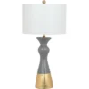 (Set Of 2) 30.5" Iris Table Lamp Gray/Gold (Includes CFL Light Bulb) - Safavieh -Safavieh Sales Store GUEST 9684c569 e895 4556 a8b8 345de8ecaf8f