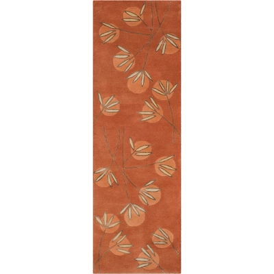 Telford Floral Tufted Rug Orange - Safavieh 6 Telford Floral Tufted Rug Orange - Safavieh - Image 4