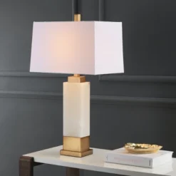 Rozella Alabaster 29.5-Inch H Table Lamp - White/Gold - Safavieh -Safavieh Sales Store GUEST 9e42a935 079c 45e3 9895 3ffa47abc124