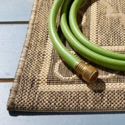 2'7" X 5' Rectangle Gibson Outdoor Patio Rug Dark Beige/Beige - Safavieh