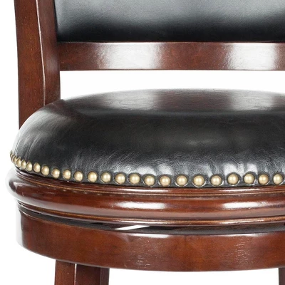 Brockway Swivel Bar Stool - Cappuccino/Black - Safavieh 5 Brockway Swivel Bar Stool - Cappuccino/Black - Safavieh - Image 3