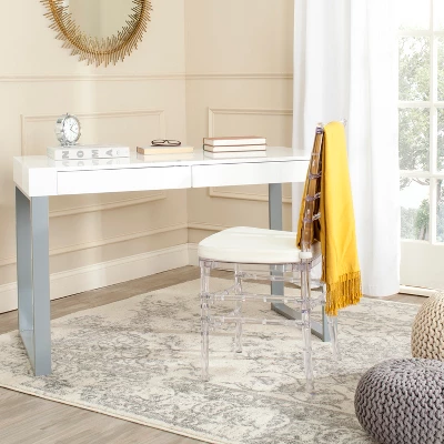 Barton Desk - White/Grey - Safavieh 3 Barton Desk - White/Grey - Safavieh