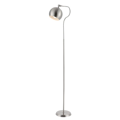 Elijah Iron Floor Lamp (Includes LED Light Bulb) Brushed Nickel - Safavieh 3 Elijah Iron Floor Lamp (Includes LED Light Bulb) Brushed Nickel - Safavieh