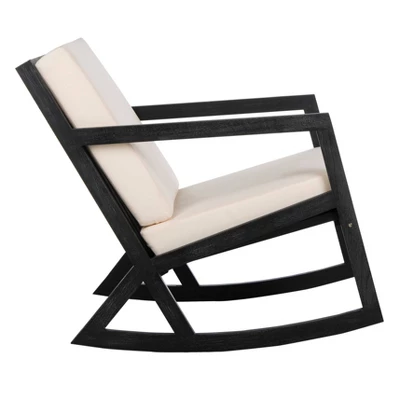 Vernon Rocking Chair - Black/White - Safavieh 5 Vernon Rocking Chair - Black/White - Safavieh - Image 3