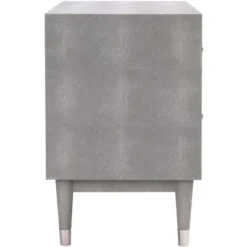 Jodie Faux Shagreen Nightstand - Grey/Silver - Safavieh -Safavieh Sales Store GUEST ae04b901 d4e8 4bfe a039 8379e2c72c1e