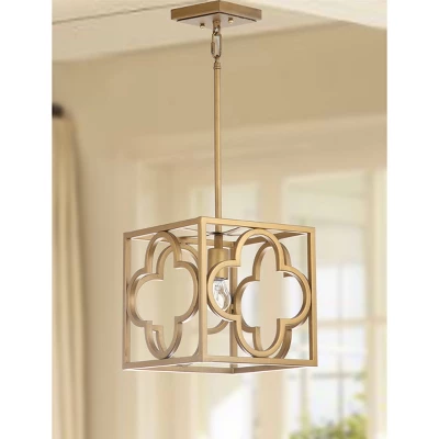 14" Rabia Trellis Pendant Gold - Safavieh 3 14" Rabia Trellis Pendant Gold - Safavieh