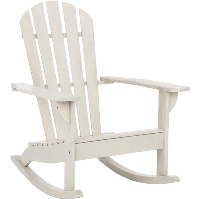 Brizio Adirondack Rocking Chair - White - Safavieh 4 Brizio Adirondack Rocking Chair - White - Safavieh - Image 2