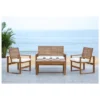 Ozark 4pc Acacia Wood Patio Conversation Set - Natural - Safavieh -Safavieh Sales Store GUEST b694bde5 3c1b 4055 b28d c3ee606dd469