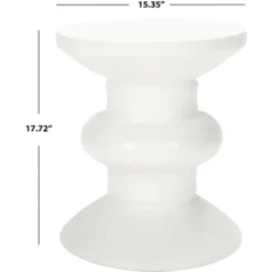 Jiraiya Concrete Accent Stool - Safavieh -Safavieh Sales Store GUEST b7491e05 eaec 4279 89cb 1fc893596006