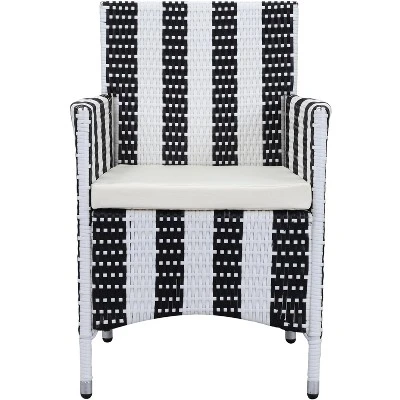 Kendrick Chair (Set Of 2) - Black/White - Safavieh 4 Kendrick Chair (Set Of 2) - Black/White - Safavieh - Image 2