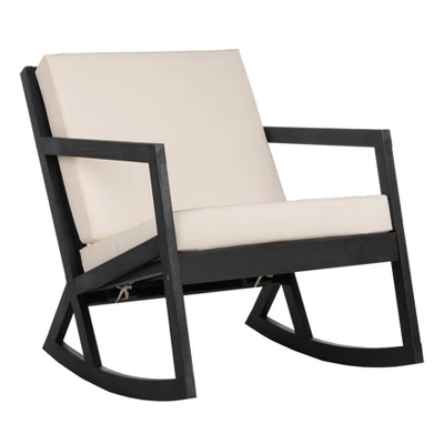 Vernon Rocking Chair - Black/White - Safavieh 4 Vernon Rocking Chair - Black/White - Safavieh - Image 2
