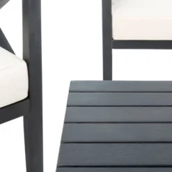 Nunzio 4pc Living Set With Accent Pillows - Black/Beige - Safavieh -Safavieh Sales Store GUEST bf60fb4d 0aef 4565 9f46 8049fd284825