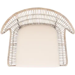 Lenu Rattan Accent Chair W/ Cushion - Grey White Wash/White/ Black - Safavieh -Safavieh Sales Store GUEST c269d6bb 039b 4415 b8f7 4e8f9e1a7b35