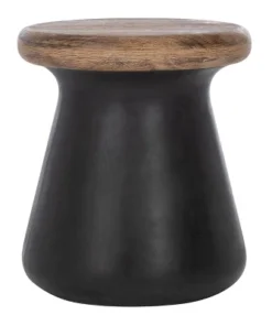 Button Indoor/Outdoor Modern Concrete Round Accent Table - Safavieh -Safavieh Sales Store GUEST c5b67dfe 3b77 418e abbd 4b64650f4ee5