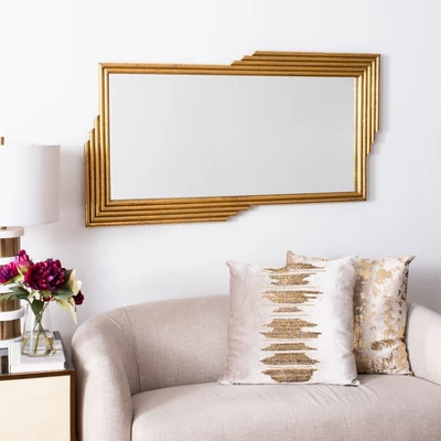 Trenla Mirror - Gold Foil - Safavieh 2 Trenla Mirror - Gold Foil - Safavieh