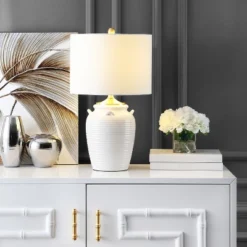 Lener Table Lamp - Ivory - Safavieh -Safavieh Sales Store GUEST cac09e45 9b1c 45b5 948e b3631ddc5ca3