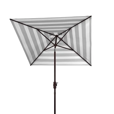 7.5' Square Iris Fashion Line Umbrella Navy/White - Safavieh 4 7.5' Square Iris Fashion Line Umbrella Navy/White - Safavieh - Image 2
