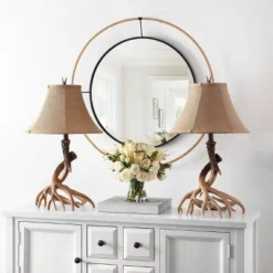 (Set Of 2) 25.5" Sundance Faux Antler Table Lamps Brown (Includes CFL Light Bulb) - Safavieh -Safavieh Sales Store GUEST cf62d283 8da2 4b88 96d8 a9695d4af073