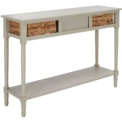 Christa Console Table With Storage - Vintage Grey - Safavieh -Safavieh Sales Store GUEST d32aafa4 e6ef 4da8 b778 93e52df8e102