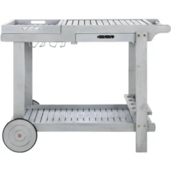 Orland Tea Trolley - Grey - Safavieh -Safavieh Sales Store GUEST d4e269b7 186e 4633 963f 10d77a6c6e24