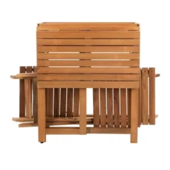 Walten Flower Shelf 3pc Bistro Set - Natural - Safavieh -Safavieh Sales Store GUEST d6714325 f6e7 4bc3 8fa8 bfd5c93f30d4