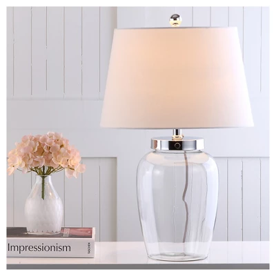 22.5" Evan Fillable Glass Table Lamp Clear (Includes CFL Light Bulb) - Safavieh 4 22.5" Evan Fillable Glass Table Lamp Clear (Includes CFL Light Bulb) - Safavieh - Image 2