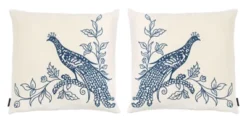 Loving Pair Pillow (Set Of 2) - Beige/Blue - 20" X 20" - Safavieh -Safavieh Sales Store GUEST dd210f0e 63a7 41fb 9307 38bbe5d01648