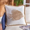 Nilam Fish Pillow - Natural - 18" X 18" - Safavieh 2 Nilam Fish Pillow - Natural - 18" X 18" - Safavieh -Safavieh Sales Store GUEST de558ad2 d4e6 4508 8086 2776c991326c