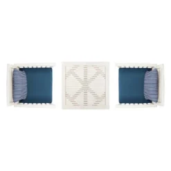 Pate 3pc Bistro Set - White/Navy - Safavieh -Safavieh Sales Store GUEST de6b85af 1a33 4b37 8bc6 a1c09823970d