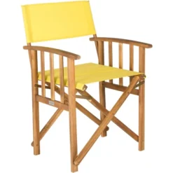 Laguna Director Chair (Set Of 2) - Natural/Yellow - Safavieh -Safavieh Sales Store GUEST e131db8e f747 4b32 ad56 57af773ac0ba