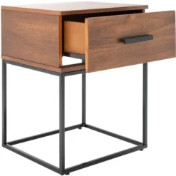 Marquise 1 Drawer Nighstand - Brown - Safavieh -Safavieh Sales Store GUEST e18c7c25 6ab5 4390 a2d9 87a56c10fd5b