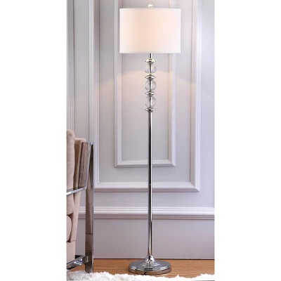 60" Riga Floor Lamp Clear/Chrome (Includes CFL Light Bulb) - Safavieh 4 60" Riga Floor Lamp Clear/Chrome (Includes CFL Light Bulb) - Safavieh - Image 2