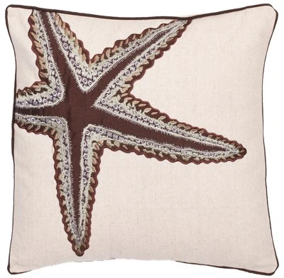 Lucky Star Pillow (Set Of 2) - Ecru - 18" X 18" - Safavieh 3 Lucky Star Pillow (Set Of 2) - Ecru - 18" X 18" - Safavieh