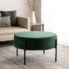 Lisbon Round Cocktail Ottoman - Safavieh -Safavieh Sales Store GUEST e6a1e88c b320 4ed0 b2a1 4732e155254b