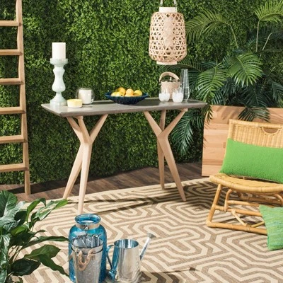 Ragna Concrete Console - Dark Grey - Safavieh 3 Ragna Concrete Console - Dark Grey - Safavieh - Image 2