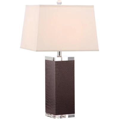 (Set Of 2) 27" Deco Leather Table Lamp Brown (Includes CFL Light Bulb) - Safavieh 4 (Set Of 2) 27" Deco Leather Table Lamp Brown (Includes CFL Light Bulb) - Safavieh - Image 2