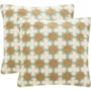 Carna Pillow (Set Of 2) - Amist Green - 20" X 20" - Safavieh -Safavieh Sales Store GUEST e98d0f56 9d59 4337 8211 c2e39c4ee43b