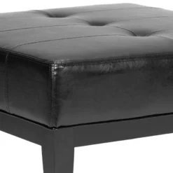 Fulton Small Square Cocktail Ottoman - Black - Safavieh -Safavieh Sales Store GUEST edf9bd9b 6124 4892 b1a8 4c10a62ce114