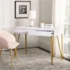 Pine Two Drawer Desk - White/Gold - Safavieh -Safavieh Sales Store GUEST f15ba94d db46 4199 bd33 1ae066b60c5d