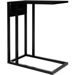 Portland Usb Side Table - Black - Safavieh -Safavieh Sales Store GUEST f3c40c7f 4aaf 47b5 8133 c8d4501ef4e5
