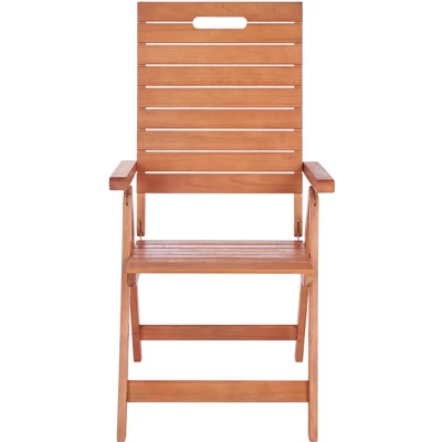 Rence Folding Chair (Set Of 2) - Natural - Safavieh 4 Rence Folding Chair (Set Of 2) - Natural - Safavieh - Image 2