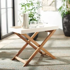 Terance Side Table - Natural/Beige - Safavieh