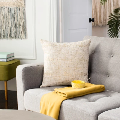 Golden Foil - Golden Cream - 20" X 20" - Safavieh 3 Golden Foil - Golden Cream - 20" X 20" - Safavieh