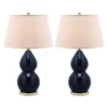 (Set Of 2) 26.5" Jill Double- Gourd Ceramic Lamp Navy (Includes CFL Light Bulb) - Safavieh -Safavieh Sales Store GUEST fbb8b25e f33b 4b66 b724 19e35de46e1f